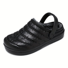 Men's Soft Plush Cozy House Slippers Clogs Anti skid Slip on Shoes