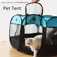 Foldable Waterproof Pet Playpen With Shade