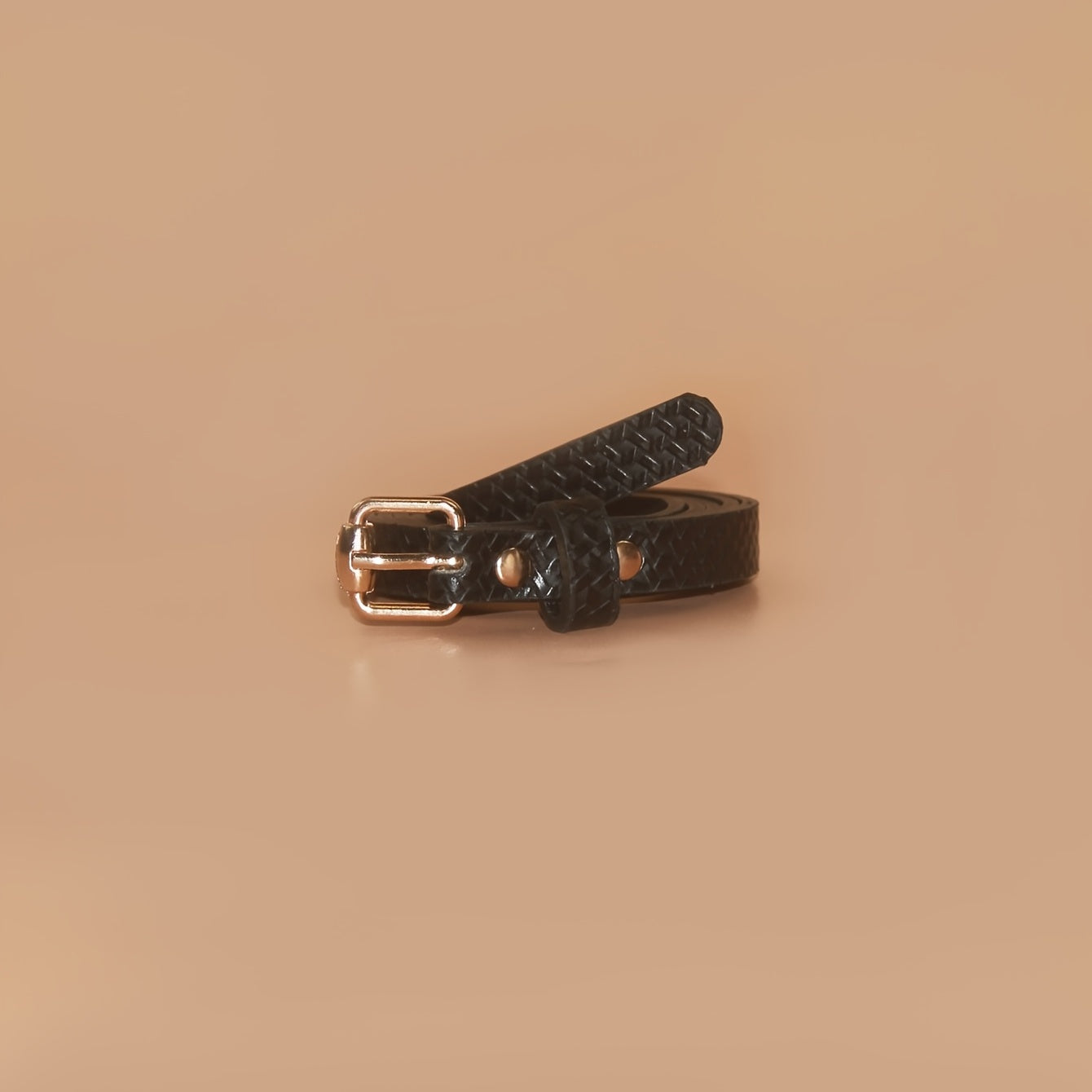 Spring Thin Waistband Belt For Pants Jeans Rivet PU Belts