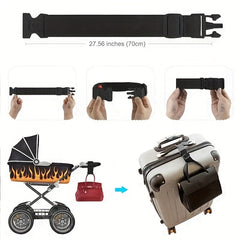 2 Pack Anti Pinch Buckle Luggage Straps Travel Accessories