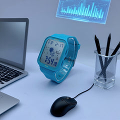 Kids Alarm Stopwatch Watch 50m Waterproof Easy Read Lightweight TPU Case Boys Gi