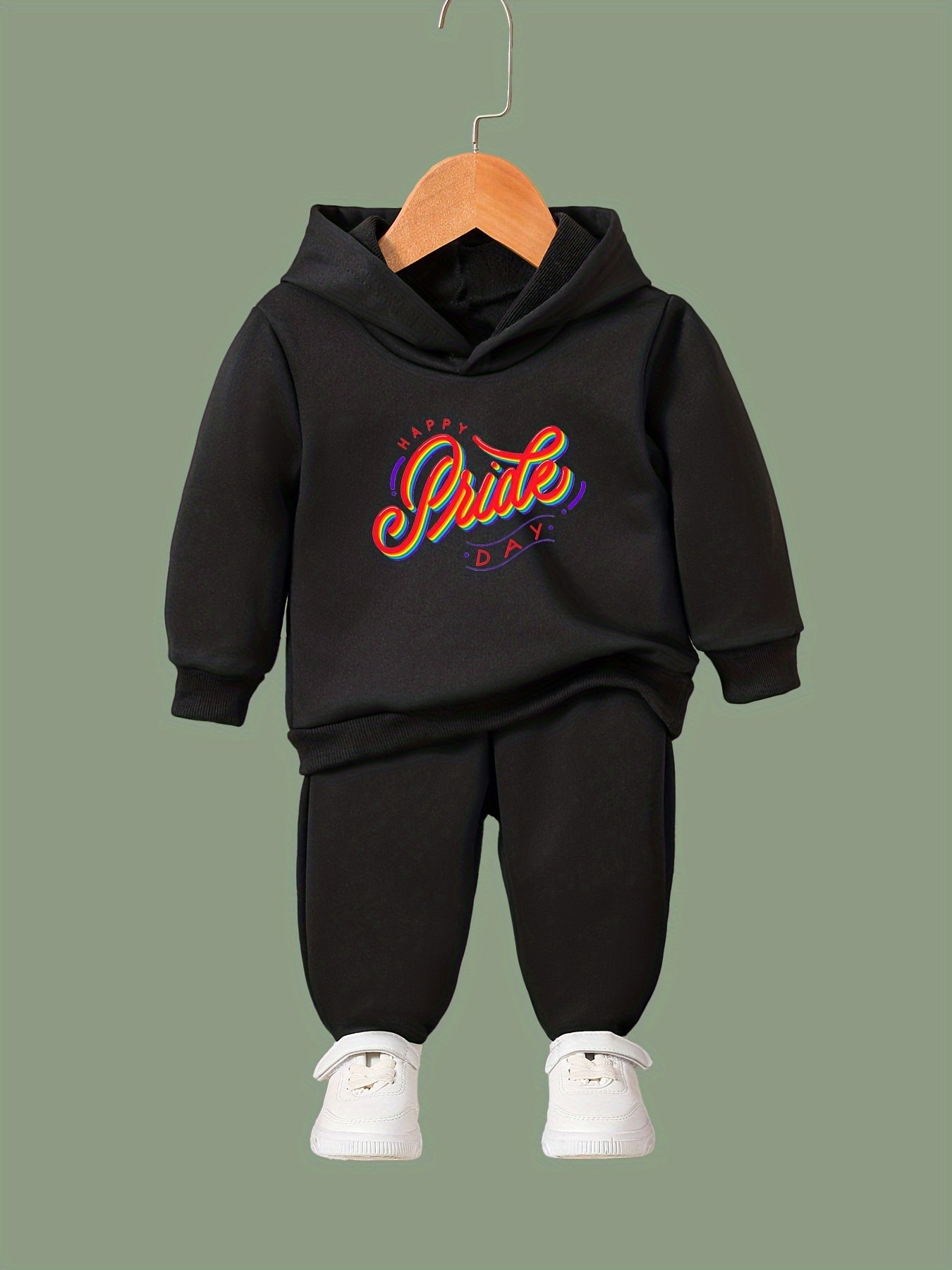 OERYUI Kids Letter Print Hoodies Pants Set Spring Fall Sports Gift