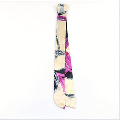 Pink Chain Print Skinny Scarf Bohemian Style