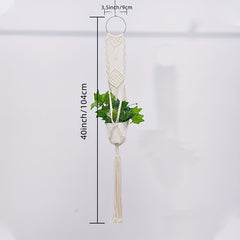 Handwoven Flower Planter Basket Mesh Hanging Pot