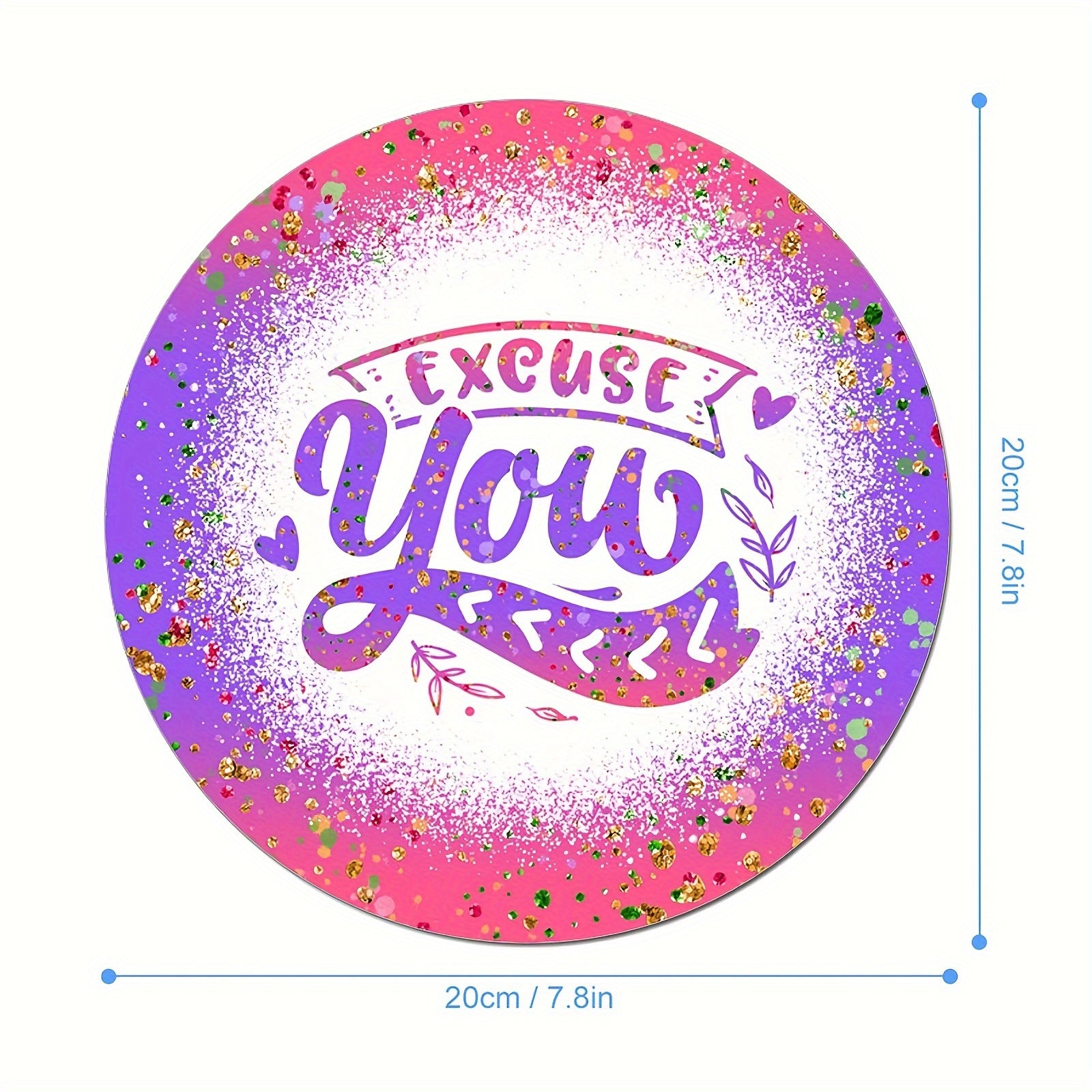 Round Mouse Pad with Non Slip Rubber Base Small Size 7.87 X 7.87 X 0.1inch