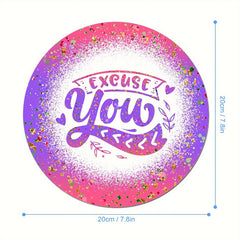 Round Mouse Pad with Non Slip Rubber Base Small Size 7.87 X 7.87 X 0.1inch
