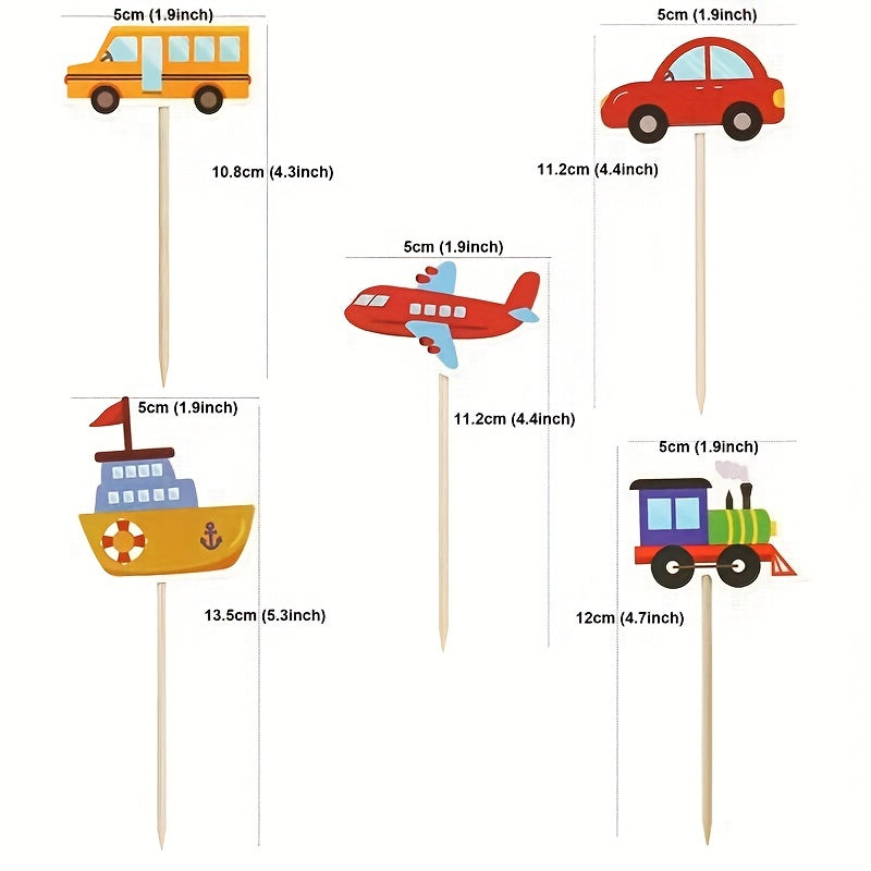 Cartoon Car Transport Cake Insert Party Cake Decoration