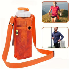 Water Bottle Portable Storage Bag with Adjustable Shoulder Belt