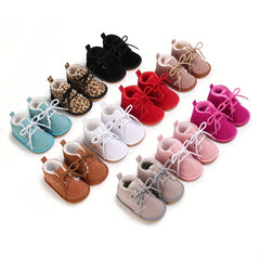 Soft Warm Fleece Lace Up Shoes for Baby Girls