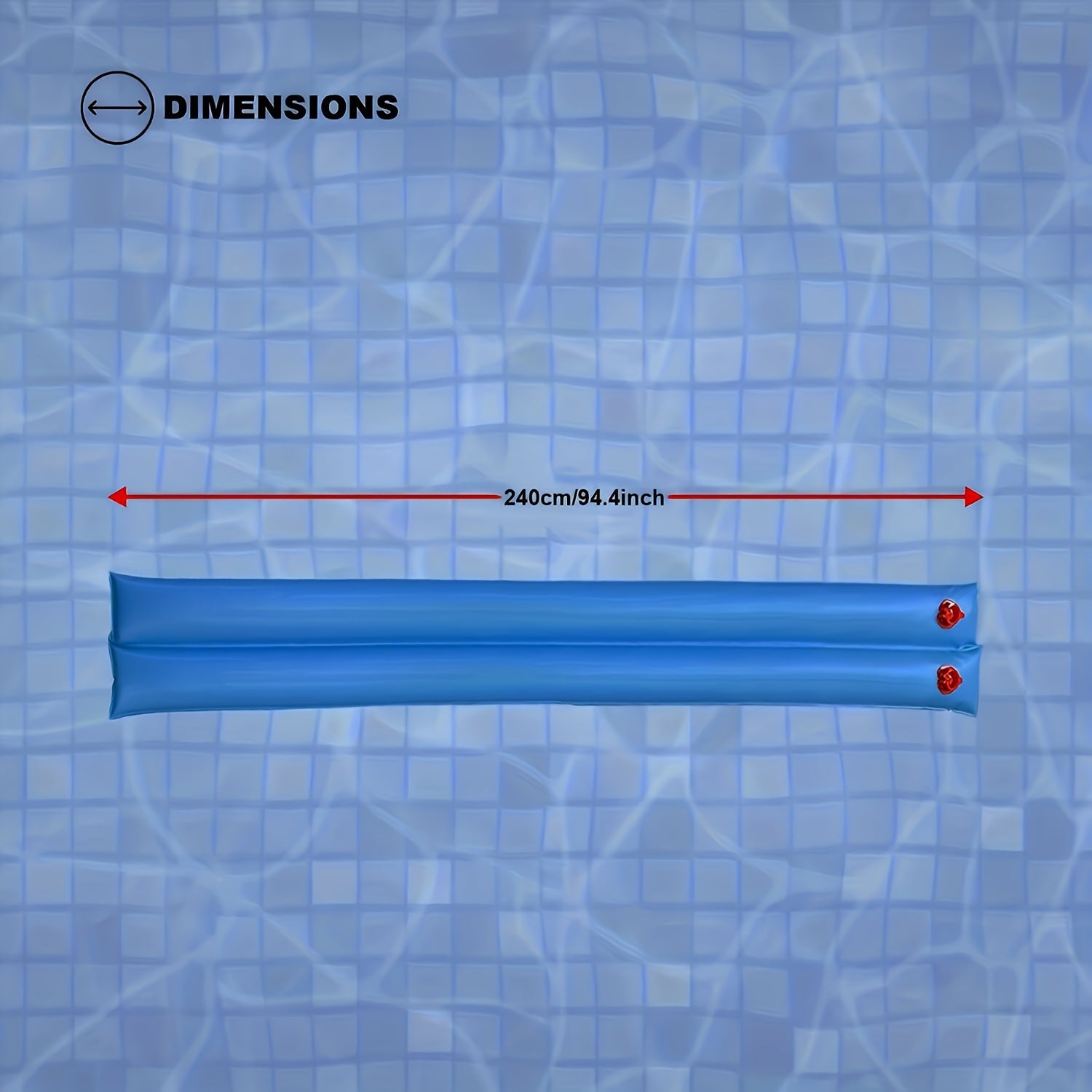 Double Chamber Pool Water Tubes - Pool Cover Weights for Inground Pools
