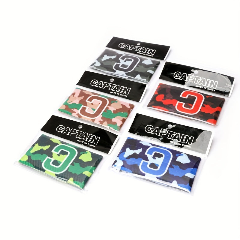 Football Captain Sleeve Armband C-shaped Pattern Elastic for Competition