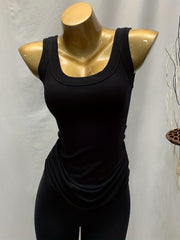 Ribbed Tank Top Scoop Neck Sleeveless Casual Summer Top