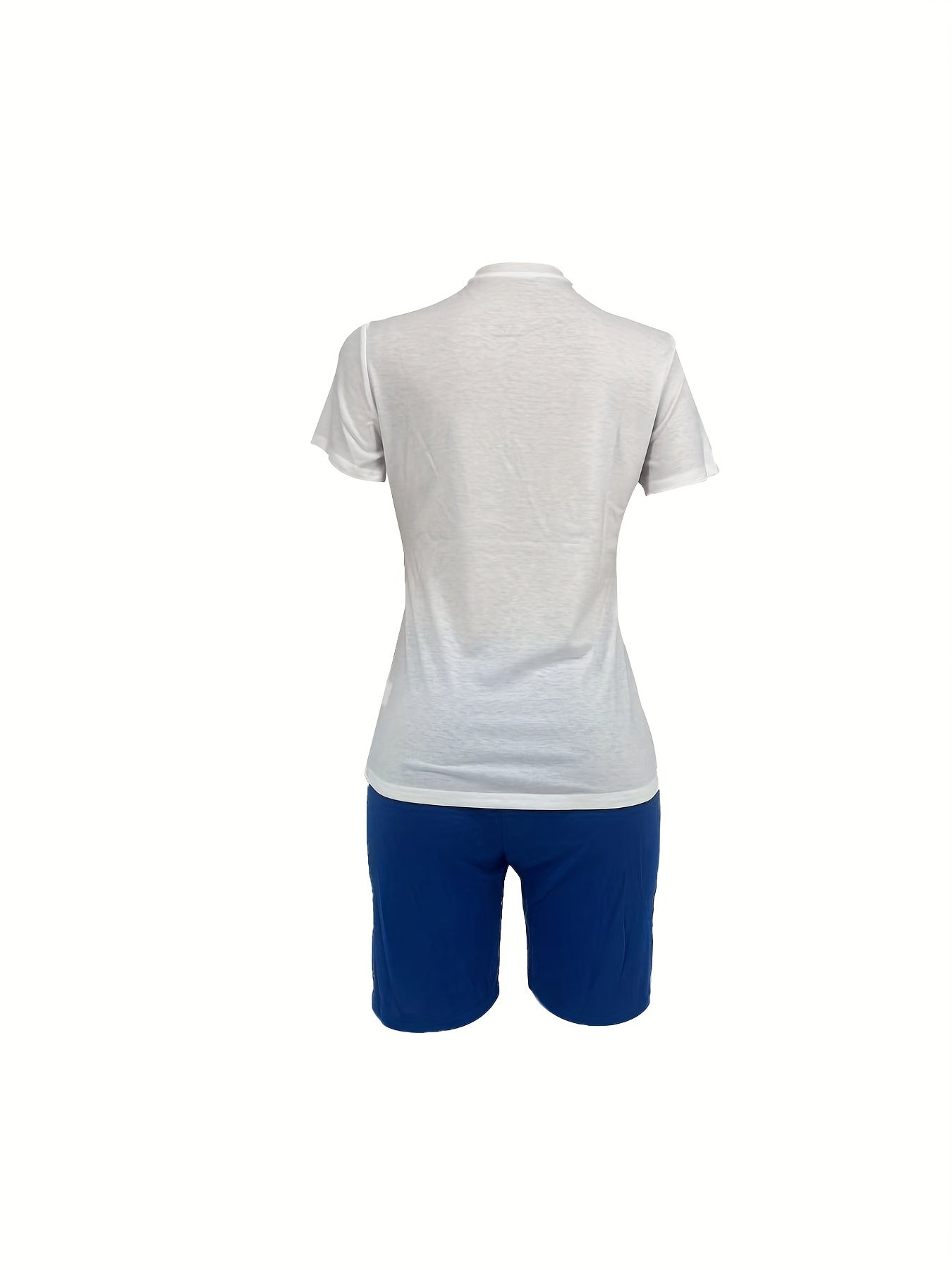 Poker Print Crew Neck Two Piece Set