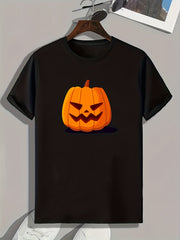 Halloween Pumpkin Print Men's Graphic T-shirt