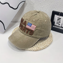 SPORT 3D Embroidery Washed Denim Baseball Cap
