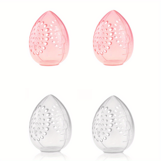 4pcs Makeup Sponge Case Protective Container Cosmetic Egg Storage Cases
