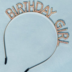 Golden Birthday Hairband For Girls