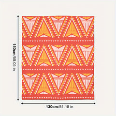 Bohemian Print Flannel Blanket Soft Warm Throw Blanket for Home Office Camping