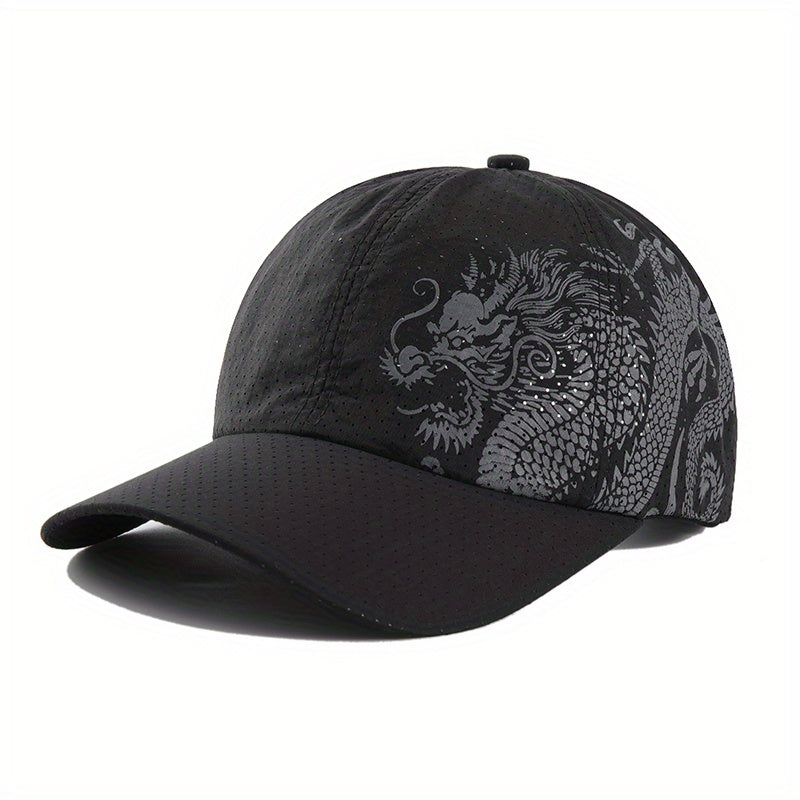 Waterproof Quick-drying Chinese Dragon Pattern Baseball Cap