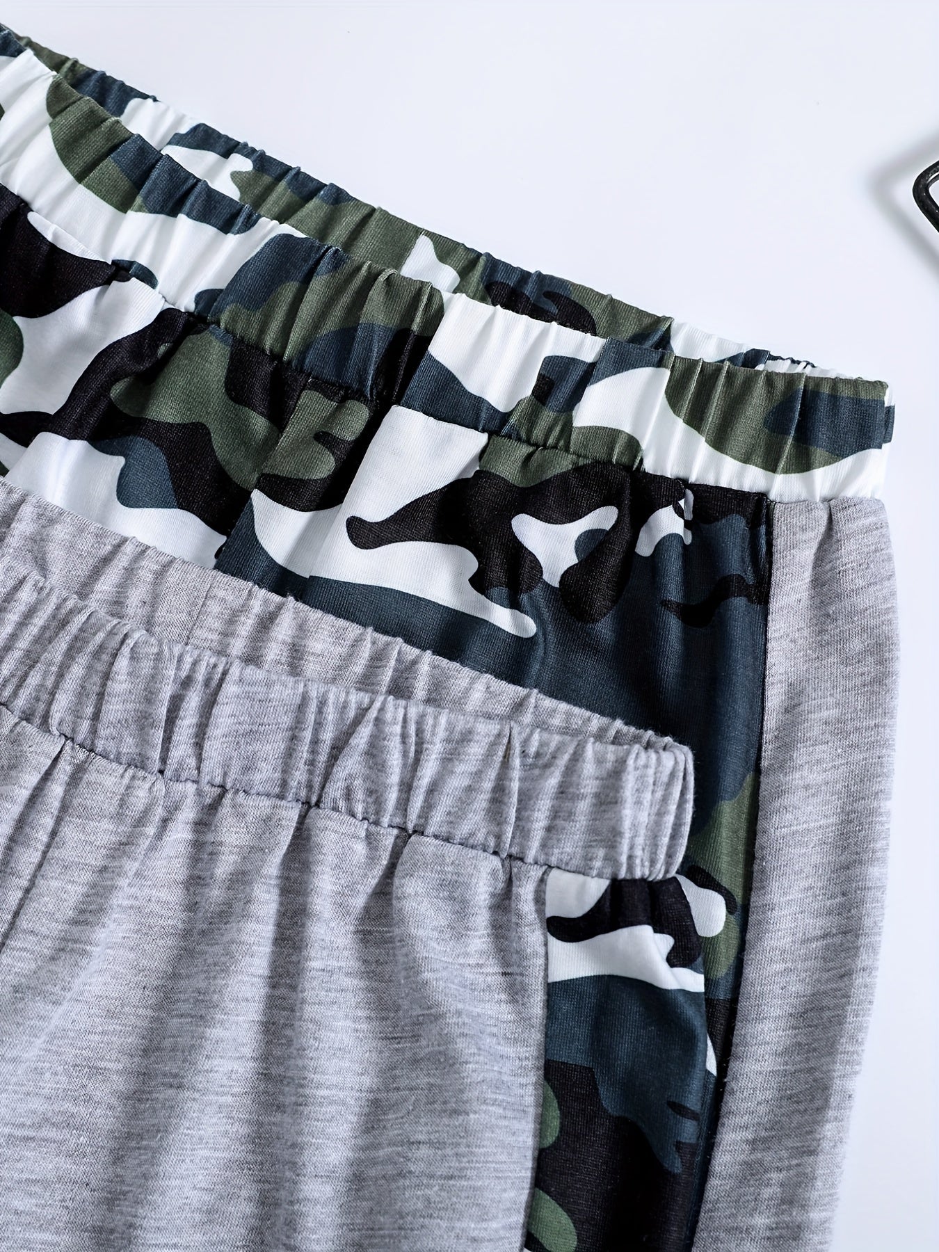 Boys Camo Comfort Shorts Quick Dry Drawstring Outdoor Wear