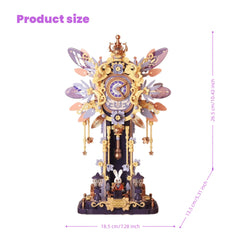 Bunny Clock Block Set 1285pcs Mini Particles Easter Birthday Gift