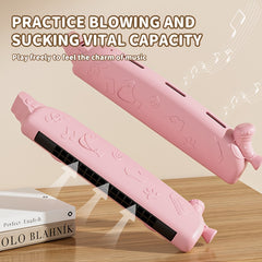 2pcs Cartoon 16 Hole Harmonica Toy Instrument for Boys and Girls