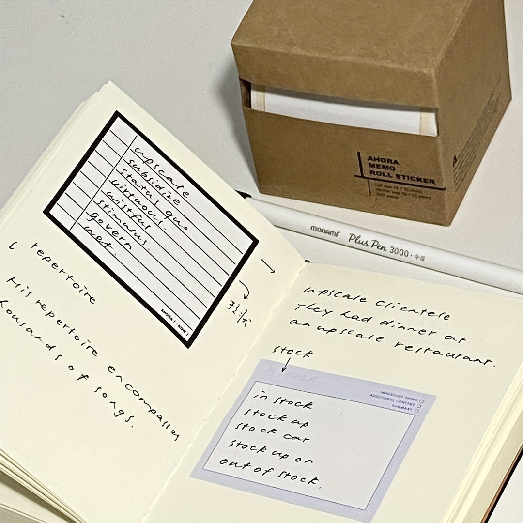 250 Sticky Notes Sheets, Pull-out Note Paper for Students