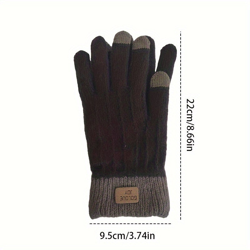 Stretch Knitted Full Finger Touch Screen Gloves