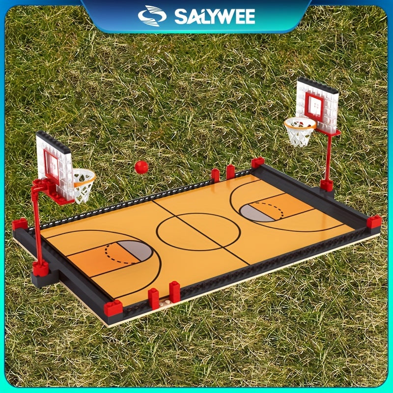 SALYWEE Basketball Court Building Block Model DIY Set Table