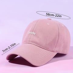Pink Baseball Cap Solid Dad Hats Lightweight Adjustable Sun Hat