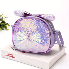 Kids Sequin Bow Crossbody Bag for Girls