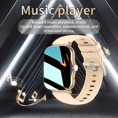 Hd Full Screen Touch Smartwatch with Incoming Call Info, Alarm Clock Prompt
