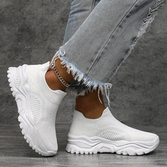 Women's Mesh Breathable Thick Bottom Sneakers Comfortable Non slip Low Top