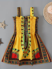 Girls Sleeveless Cotton Swing Dress