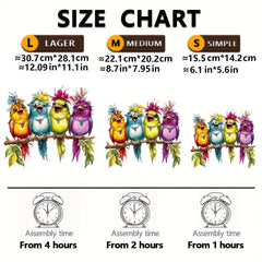 Colorful Bird Singing Wooden Jigsaw Puzzle - Brain Development Toy