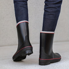 Men Mid Top Rain Boots Wear resistant Waterproof Non slip Rain Shoes
