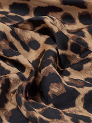Leopard Print High Rise Maxi Skirt