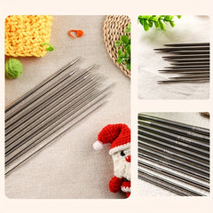 Stainless Steel Double Pointed Needle Gauge Measuring Tool Short Needle Kit