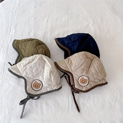 Embroidered Bear Baby Hat Winter Warm Keeping Hat