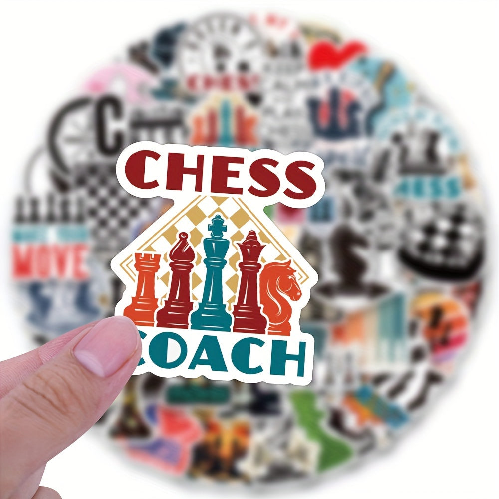 100PCS Chess Stickers Waterproof Scrapbook Journal Laptop Bump