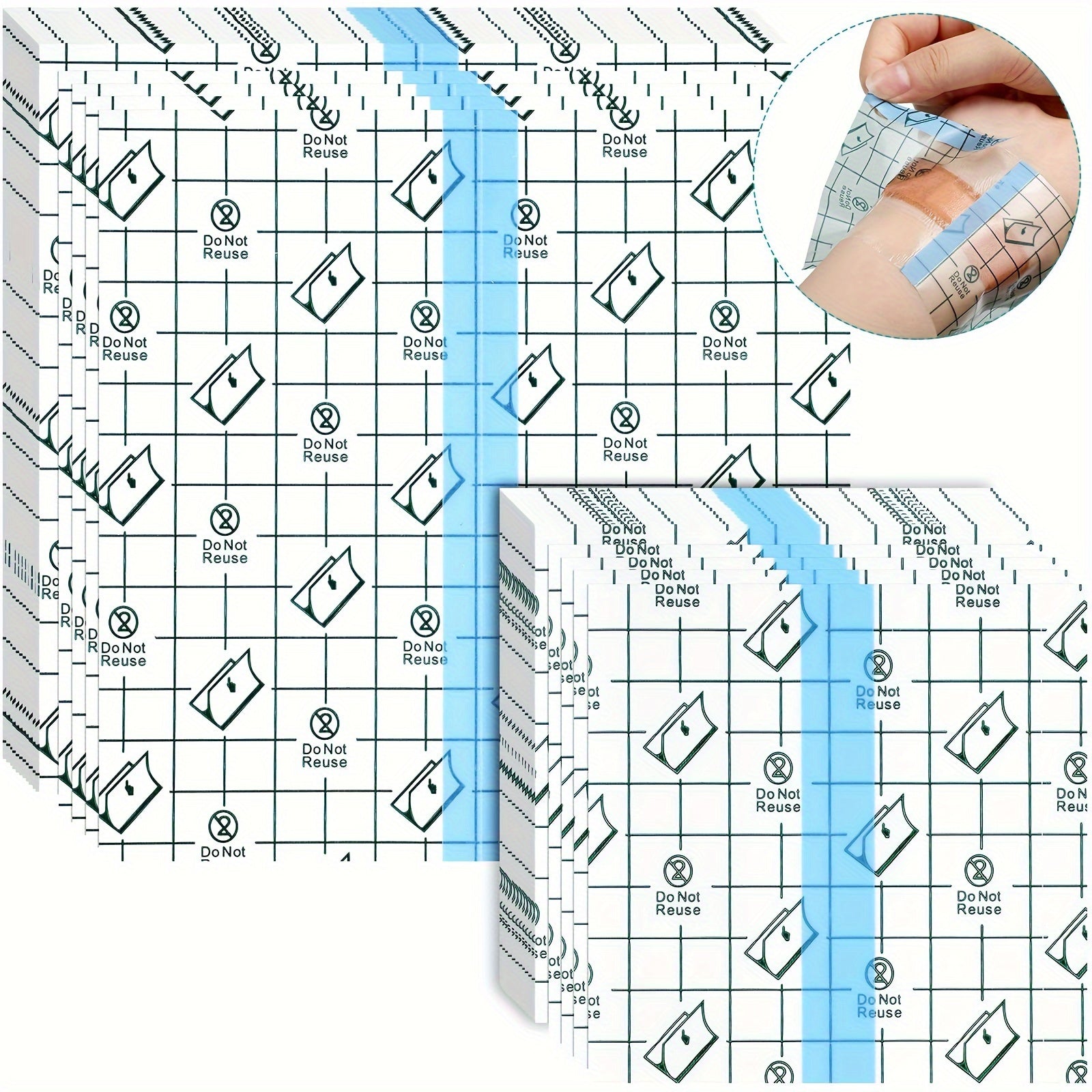 20pcs Transparent Waterproof Bandage Large Clear Adhesive Bandages