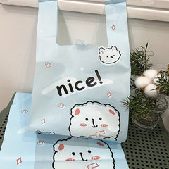 100pcs Light Bear Shopping Bags for Supermarket