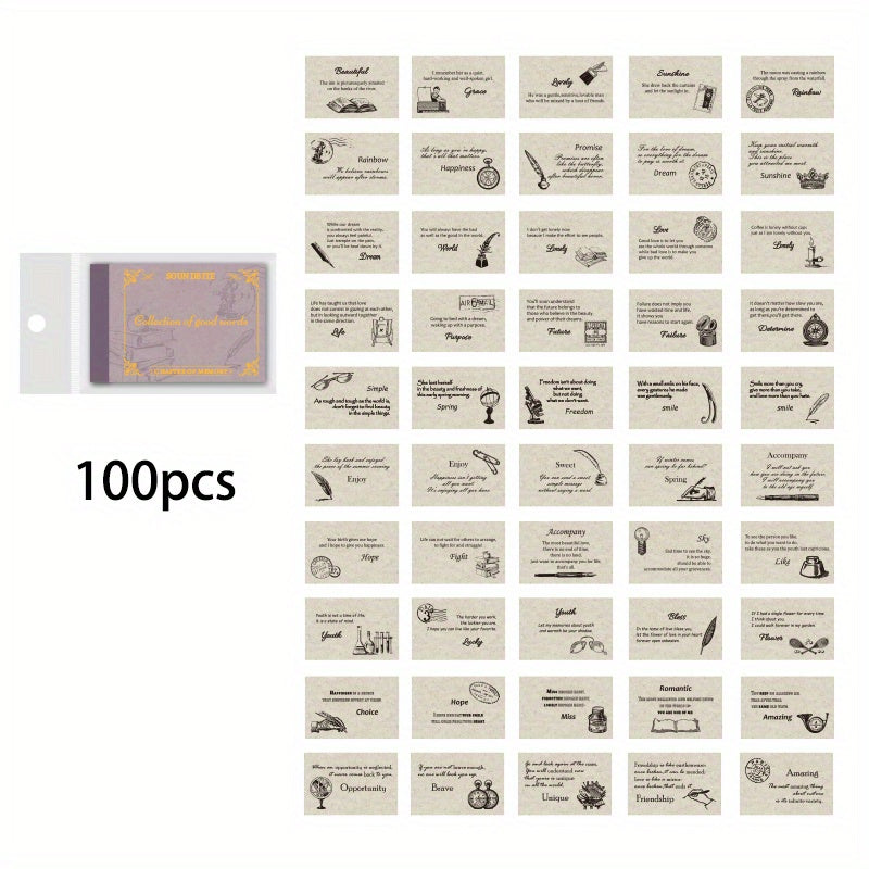 100pcs Patterns Stamping Cover Scrapbooking Paper Craft Supplies Clear