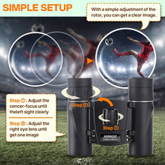Portable HD Binoculars For Travel Camping Hiking Bird Watching