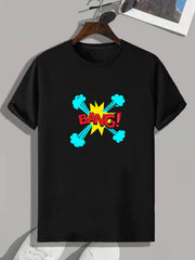 BANG Pattern Print Men's Sports T-shirt Men's Outdoor Clothes