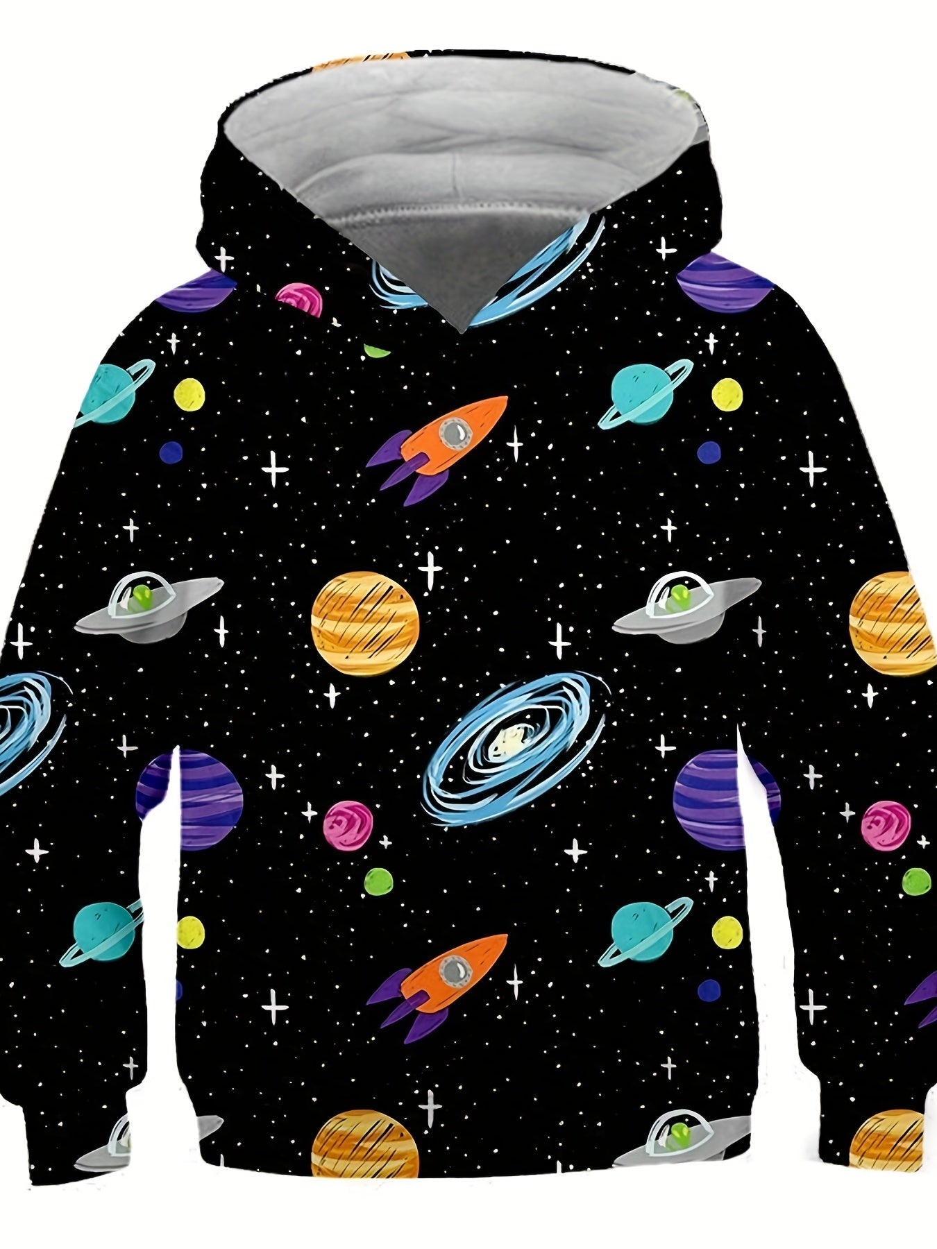 3D Printing Astronaut Sweatshirt Kids Long Sleeve Hoodie