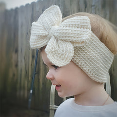 Cute Baby Girls Knit Bow Headbands for Newborns & Toddlers