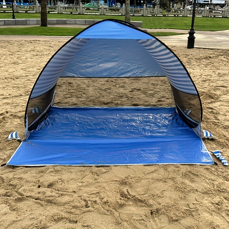 UPF 50 Pop Up Beach Tent Extended Floor Portable Sun Shade Shelter