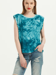 Tie Dye Crew Neck Sleeveless Top Summer Tank Top Women's Clothing