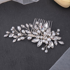 Faux Pearl Crystal Hair Comb Wedding Accessories